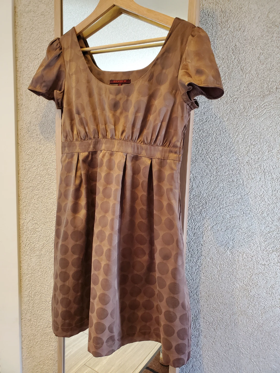 Review Never Established brown polka dot dress - photo 3