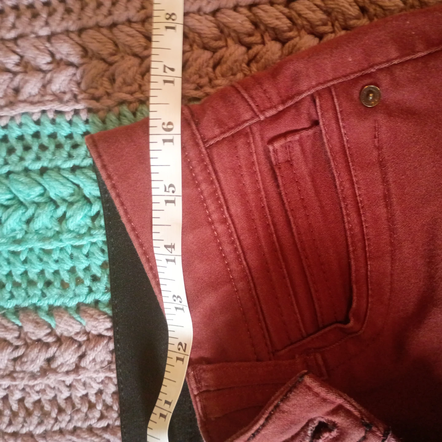 Democracy Women's Jeans Burgundy Size 10, and Monteau top - photo 4