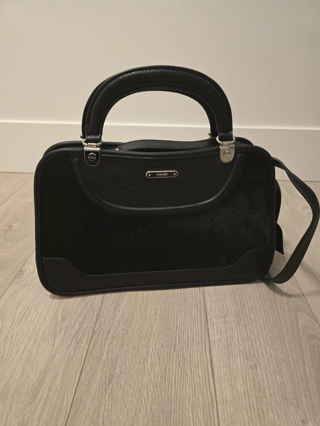 Nine West Black Satchel Handbag