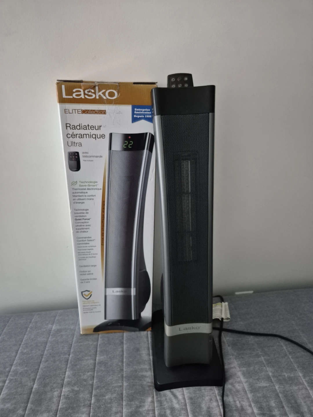 Lasko Ceramic Tower Heater with Remote