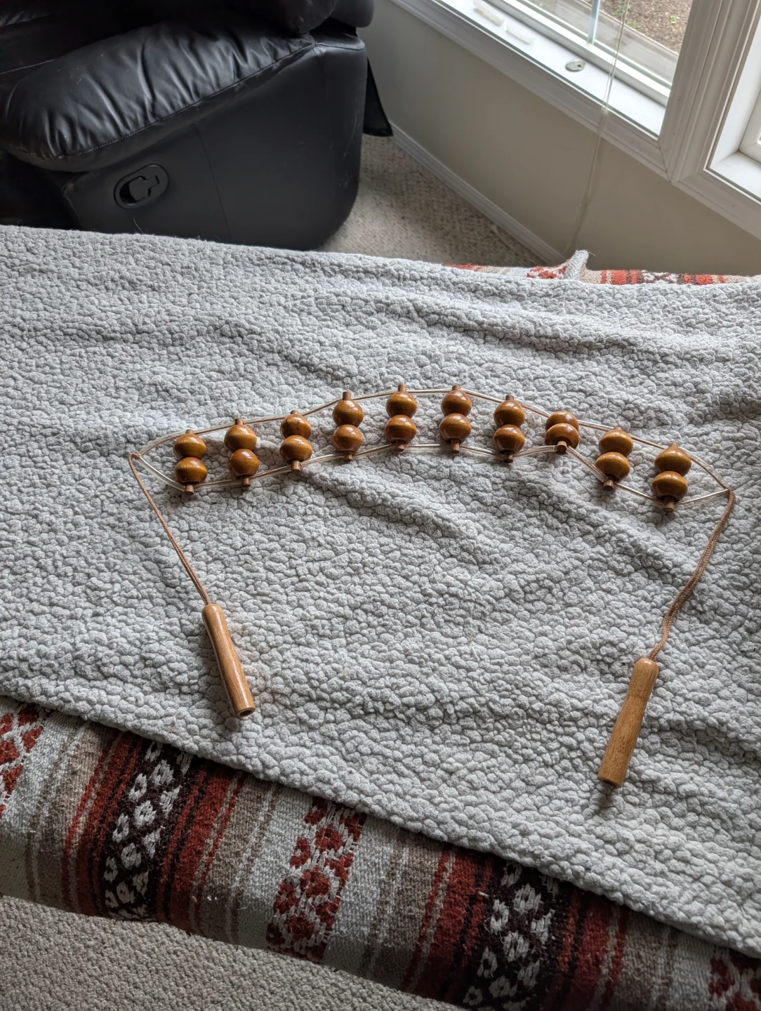 Wooden Bead Back Massager