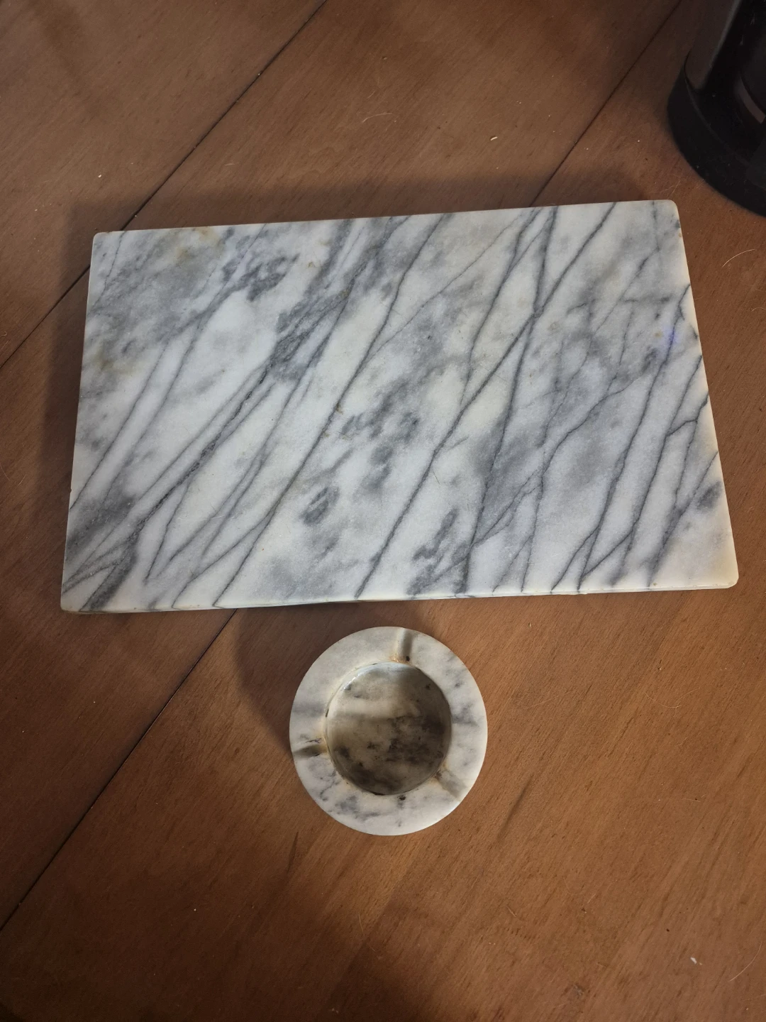 Marble Serving Platter with Ashtray