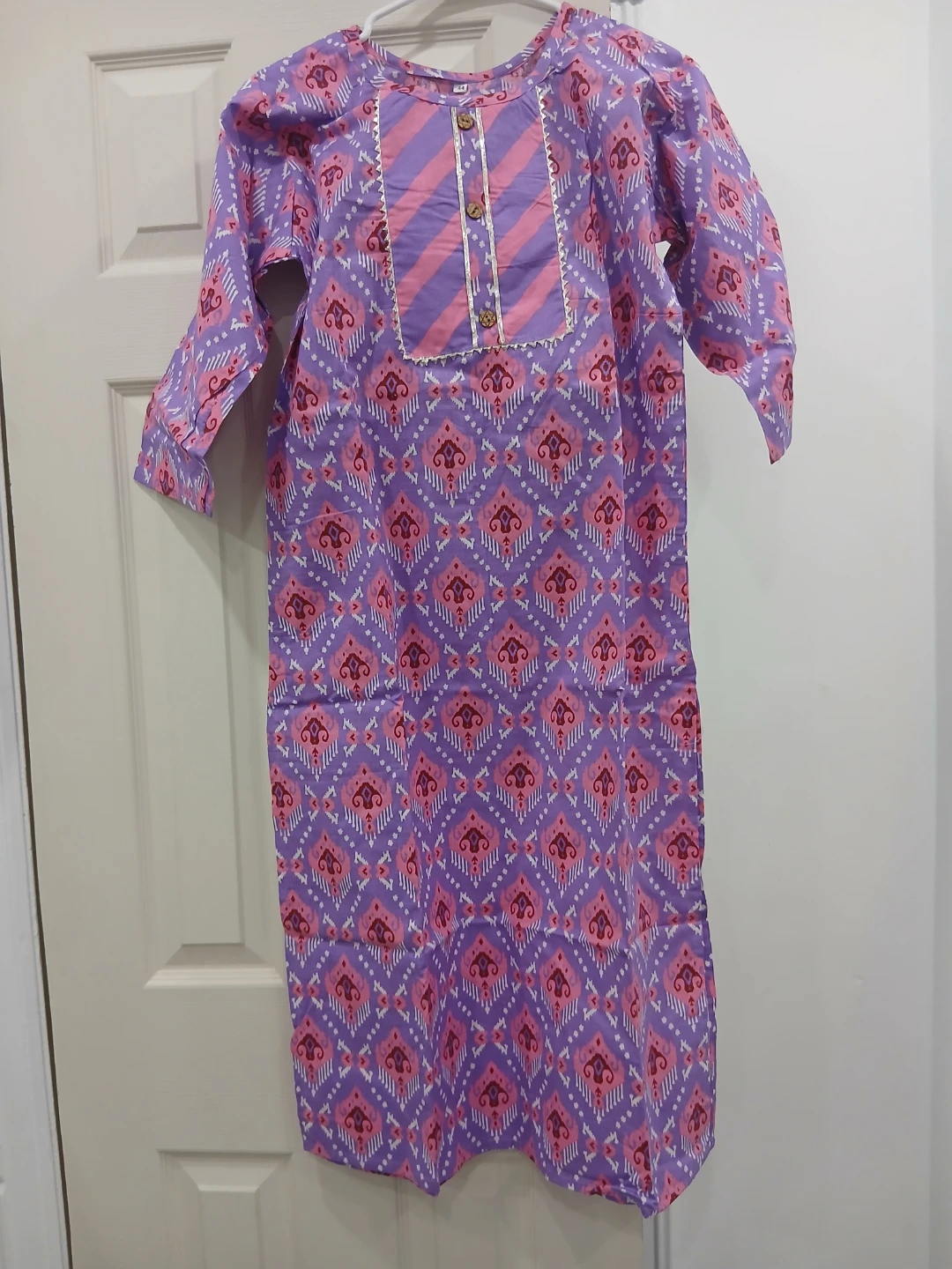 Purple and Pink Printed Kurti