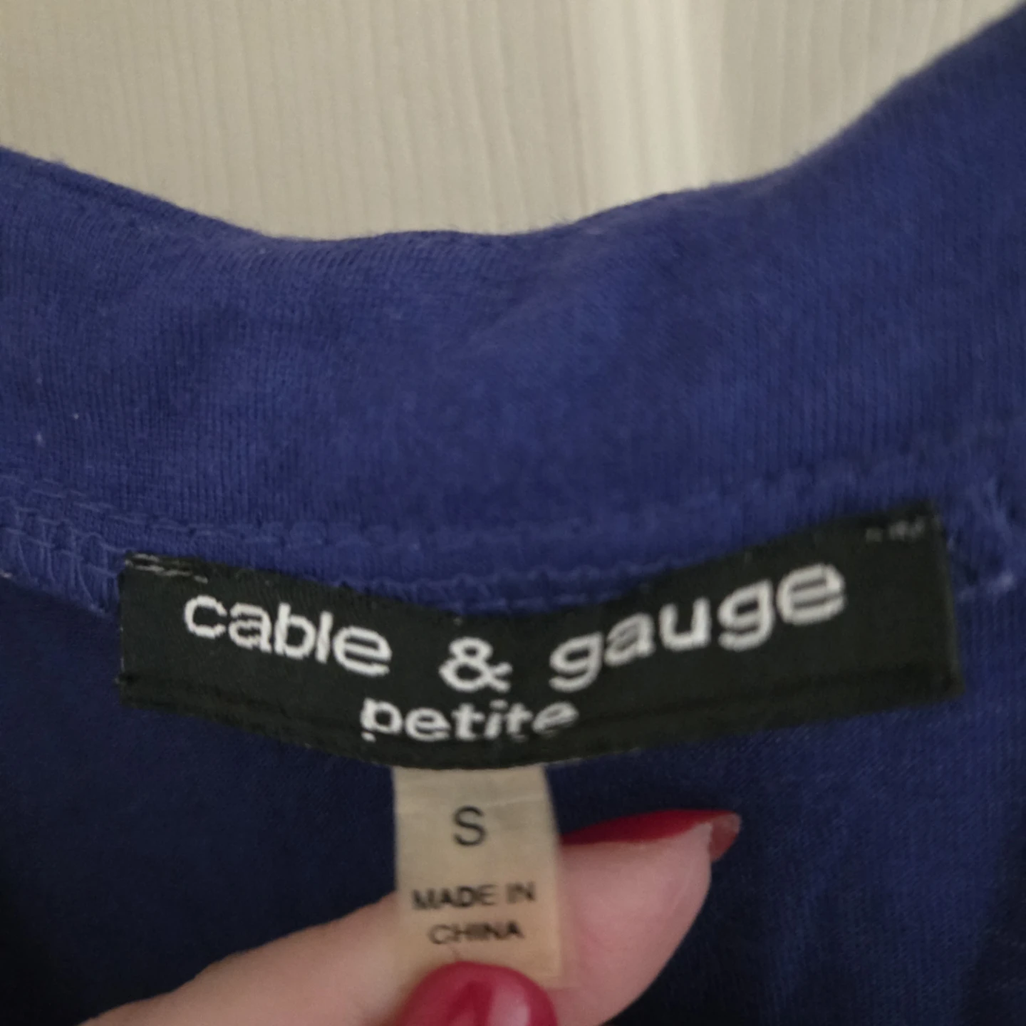 Cable & Gauge Petite Blue Viscose Top - Size S - photo 3