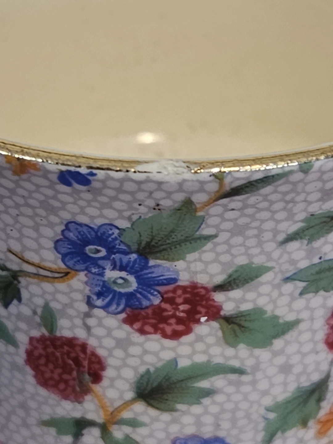 Old Cottage Chintz Teacup Butter Dish and  G.C. Cake Plate - photo 3