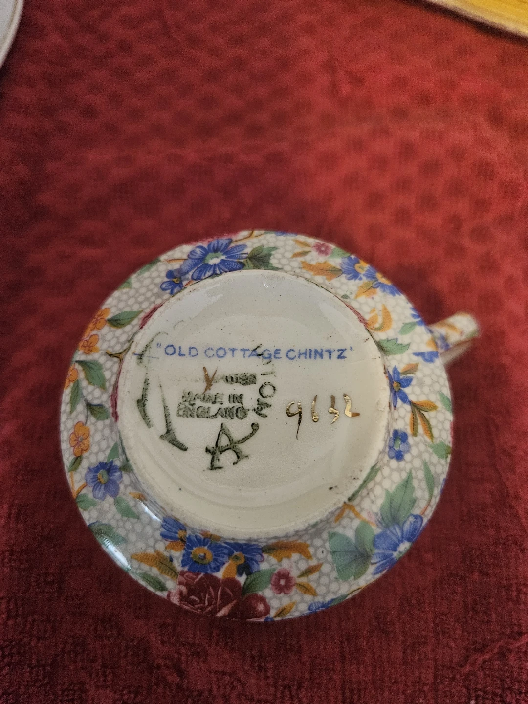 Old Cottage Chintz Teacup Butter Dish and  G.C. Cake Plate - photo 4