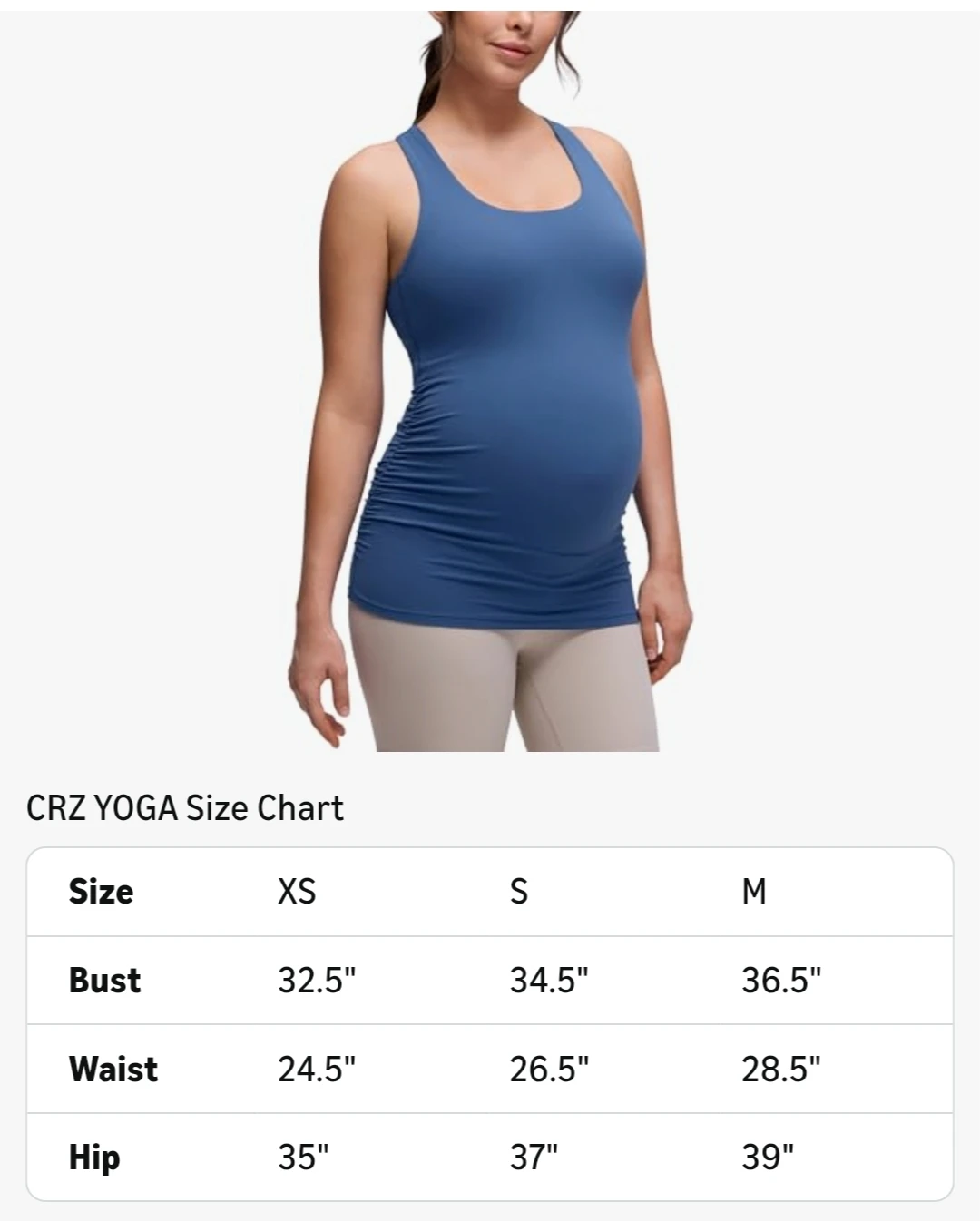 CRZ YOGA Maternity Tank Top Blue Size M - photo 4