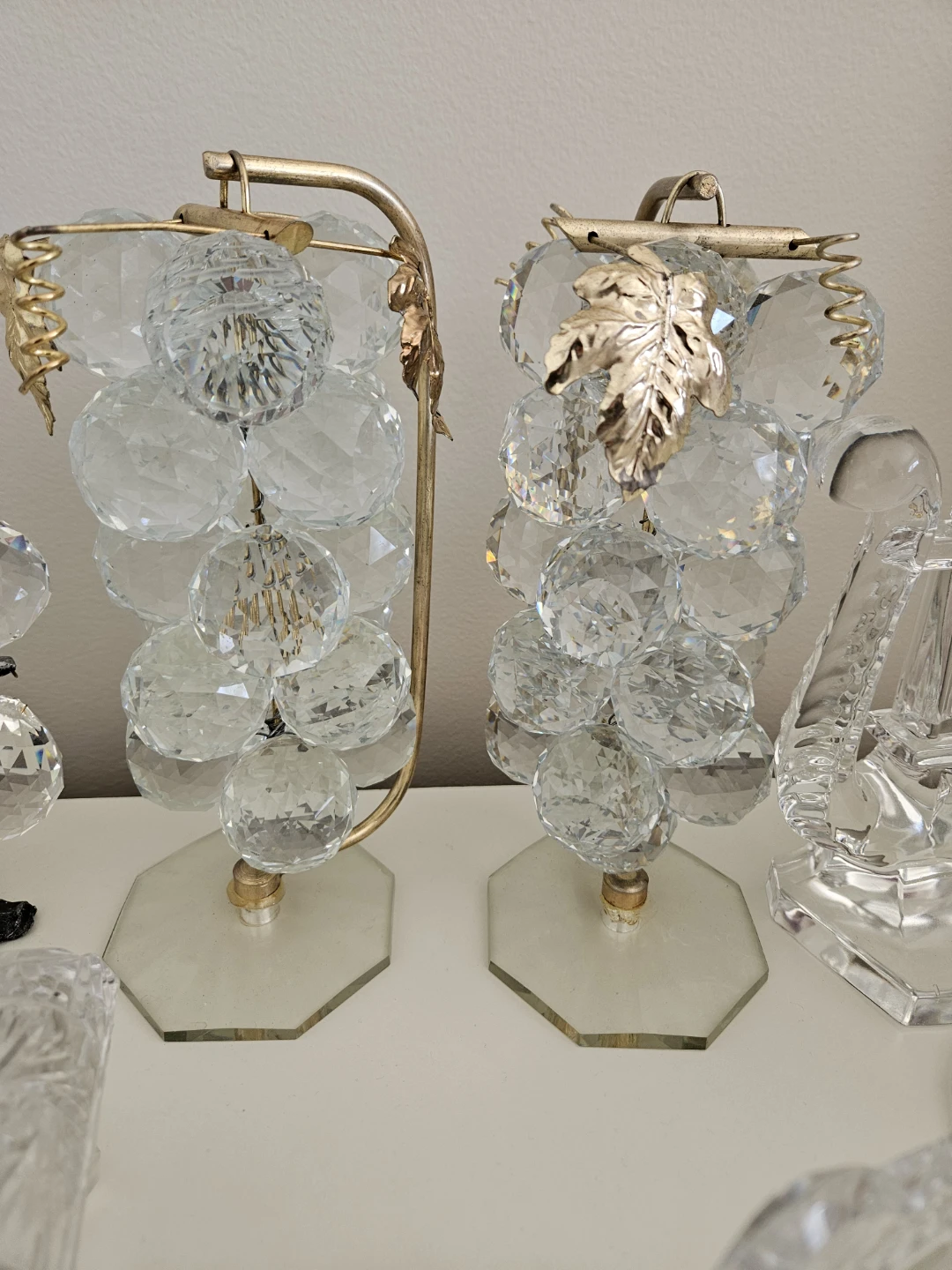 Crystal Grape Cluster Decor (Set of 2)