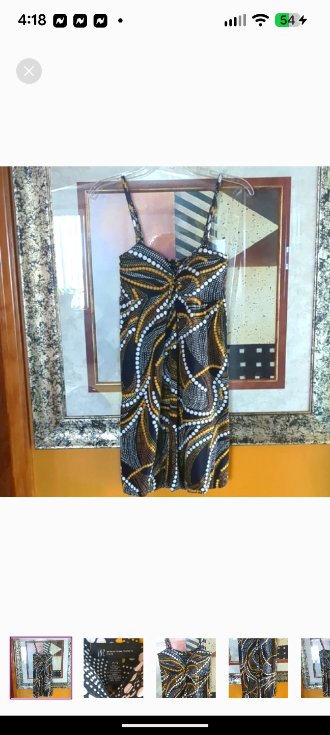 INC International Concepts Black and White Sleeveless Sundress