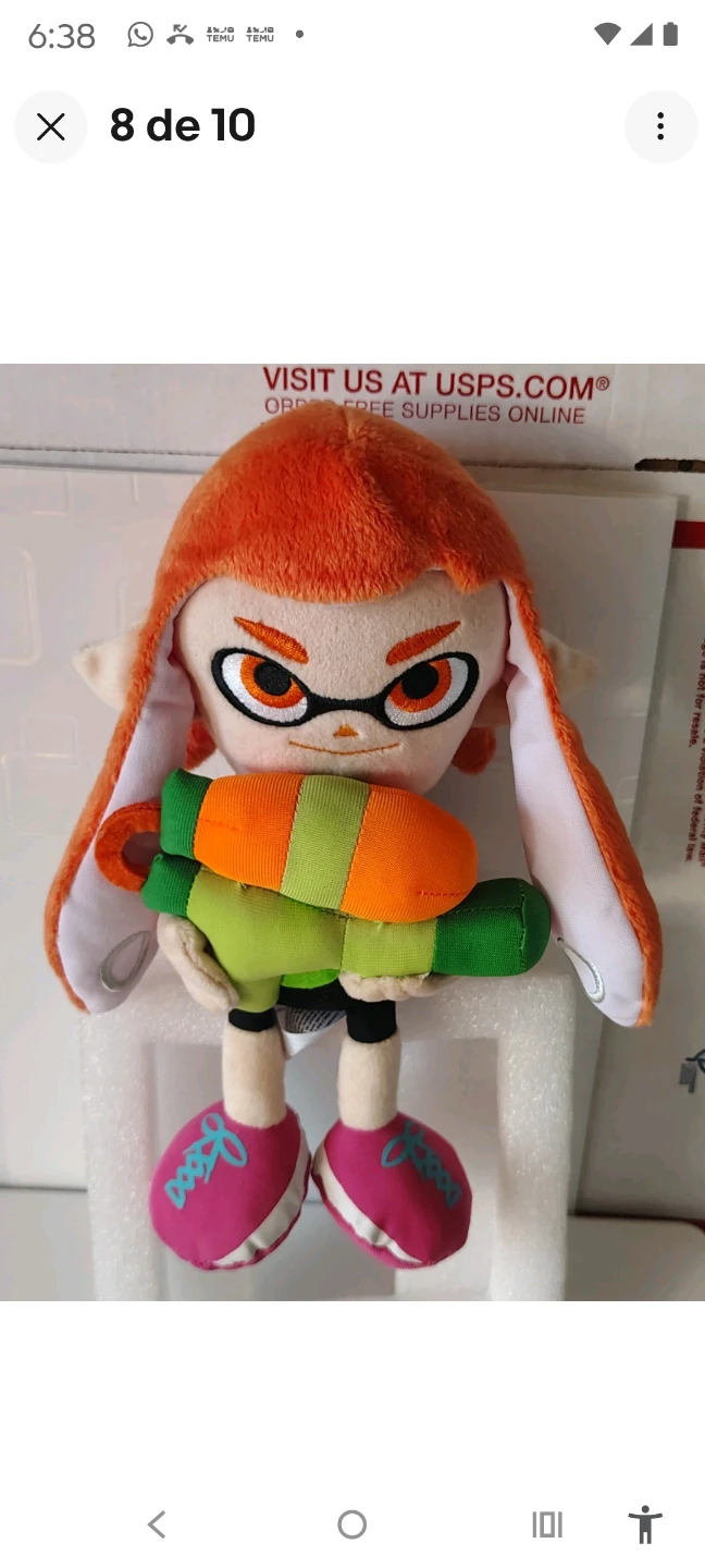 Splatoon Inkling Plush Toy with Splattershot