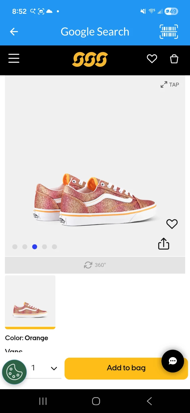 Vans Glitter Low Top Sneakers Orange - photo 2