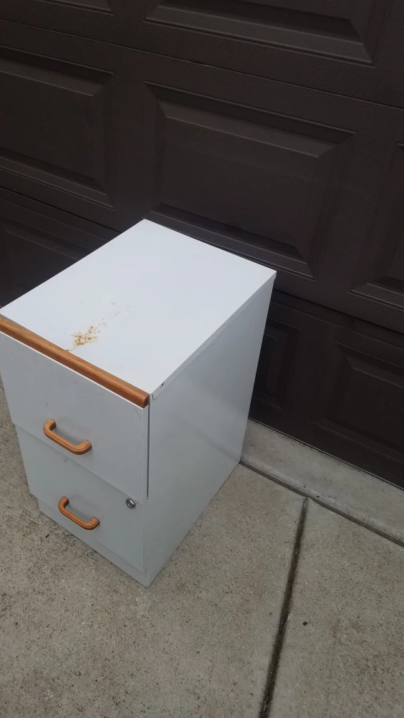 White 2-Drawer File Cabinet - photo 2
