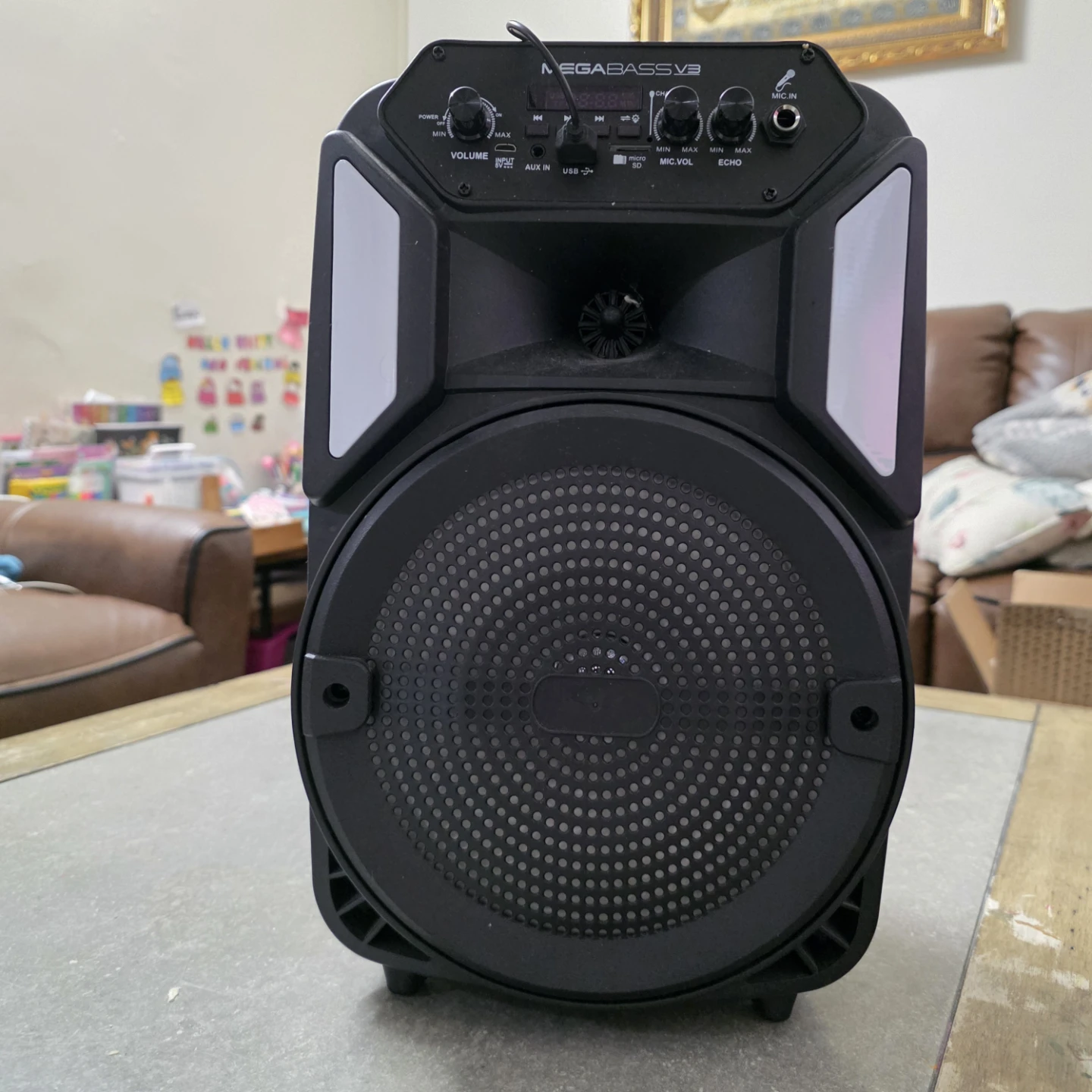 MEGABASS V3 Portable Bluetooth Speaker with Lights