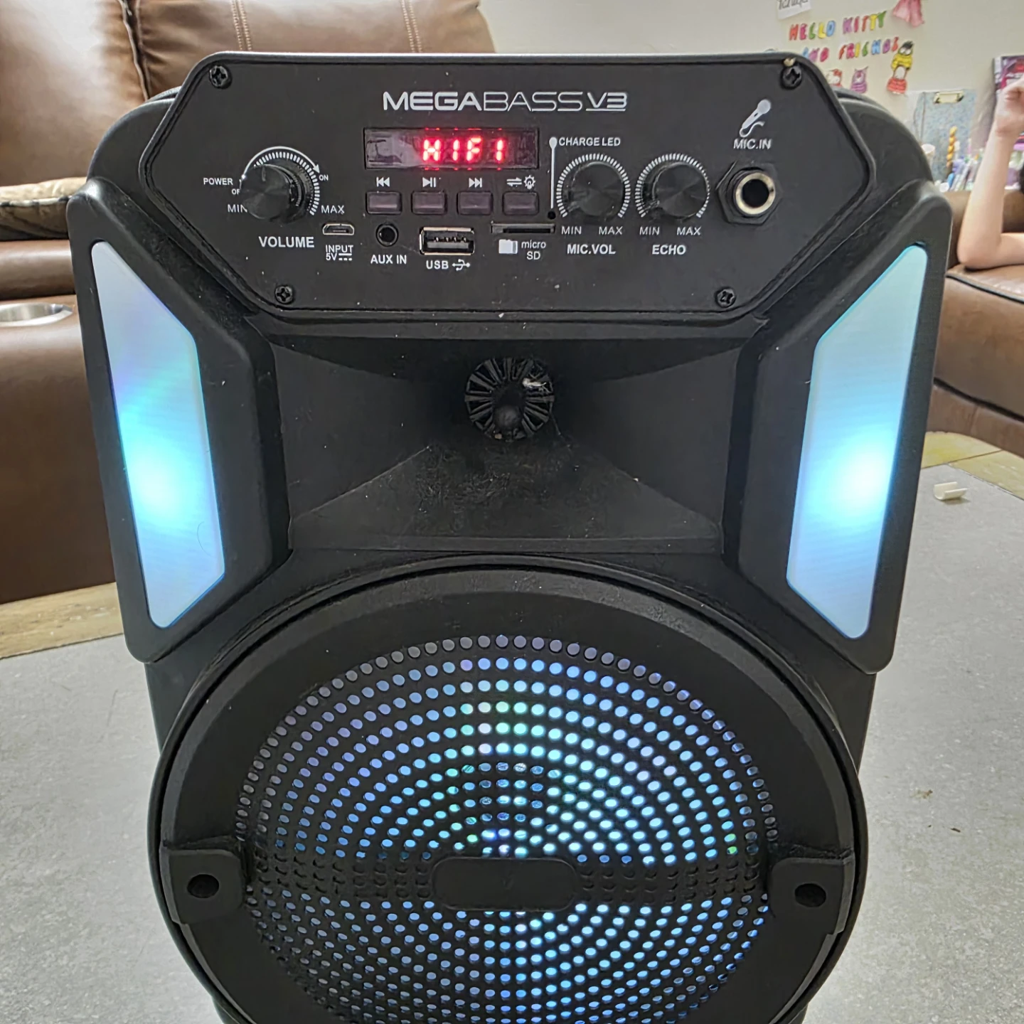 MEGABASS V3 Portable Bluetooth Speaker with Lights - photo 4