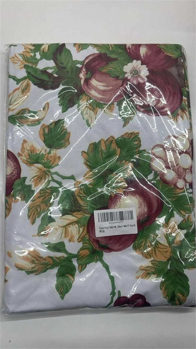 Round Vinyl Tablecloth - Sunflowers or Grapes - photo 2