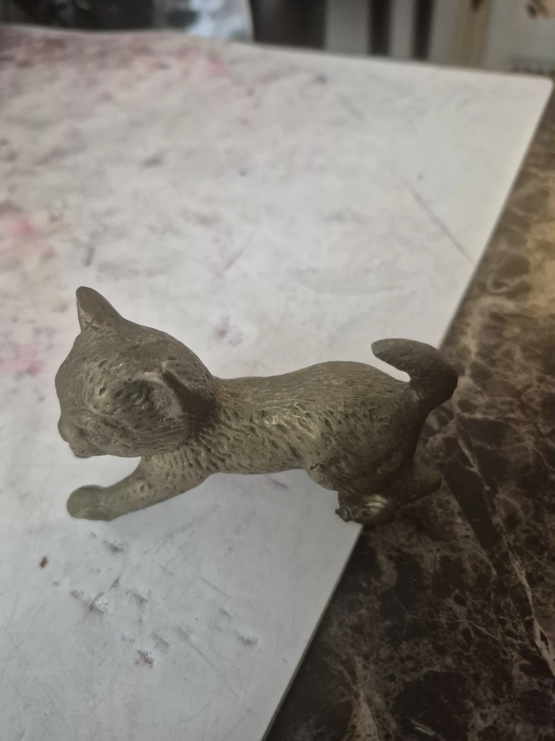 Vintage Brass Kitten Figurine - photo 2