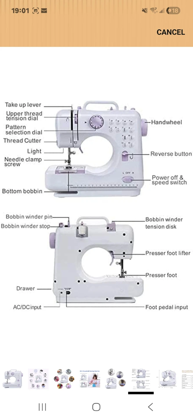 Mini Multifunctional Household Sewing Machine SM-505A - photo 3
