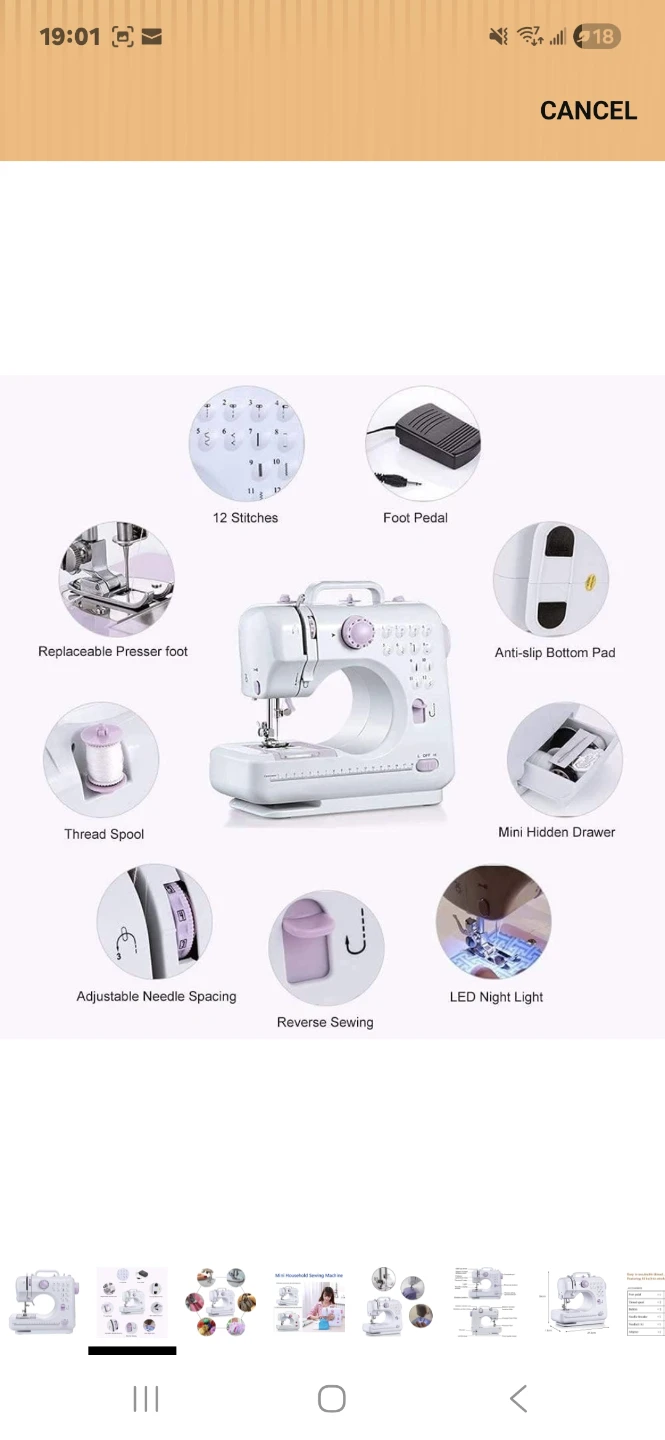 Mini Multifunctional Household Sewing Machine SM-505A - photo 5
