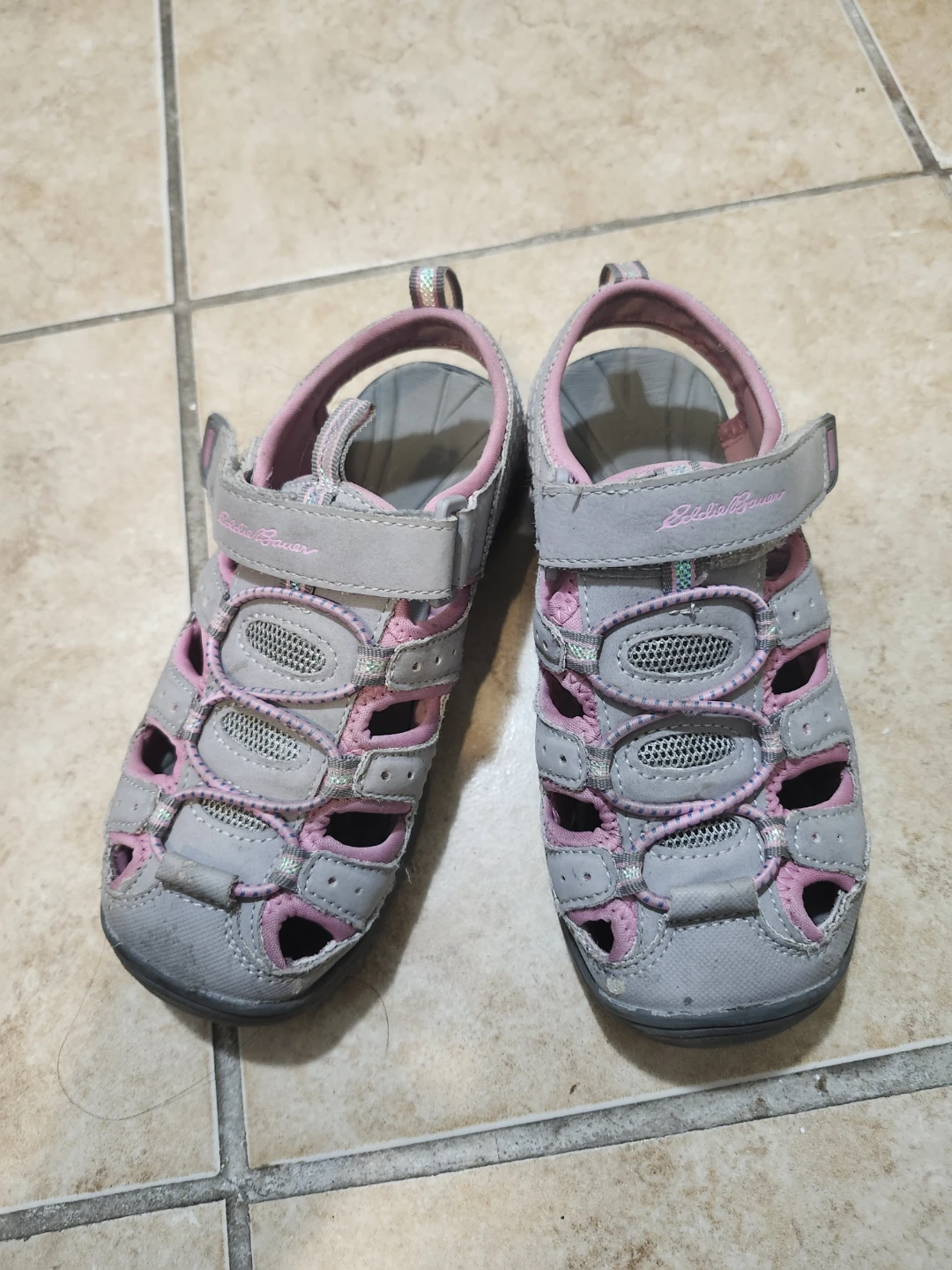 Eddie Bauer Kids Grey & Pink Water Sandals size 1 - photo 2