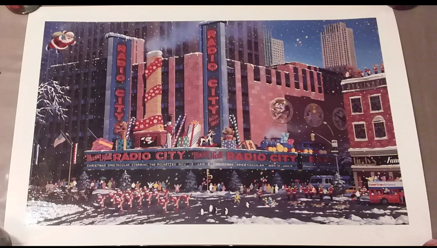Radio City Music Art Print by Alexander Chen
