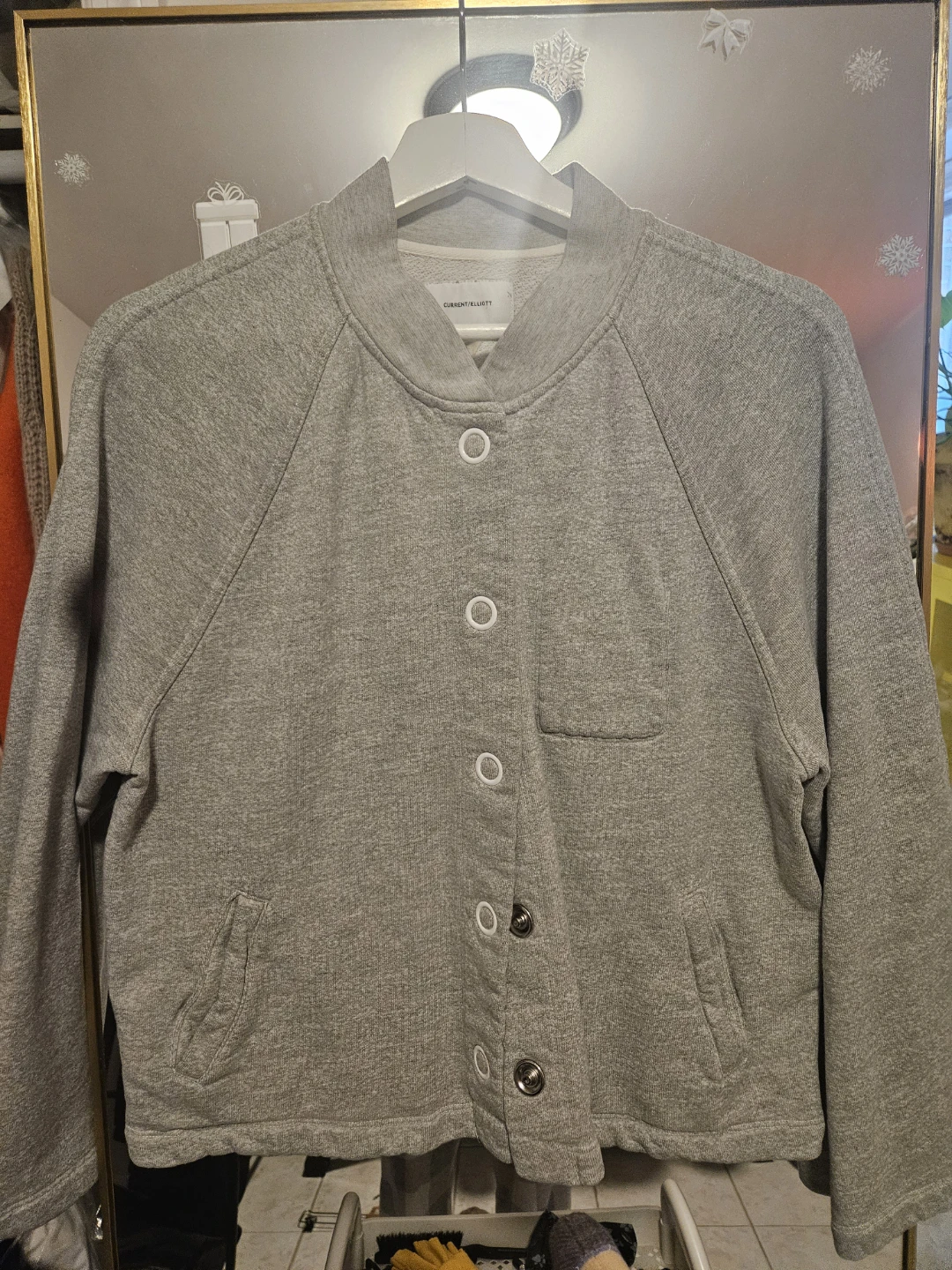 CURRENT/ELLIOTT Gray Sweatshirt Jacket Size 2 - photo 3