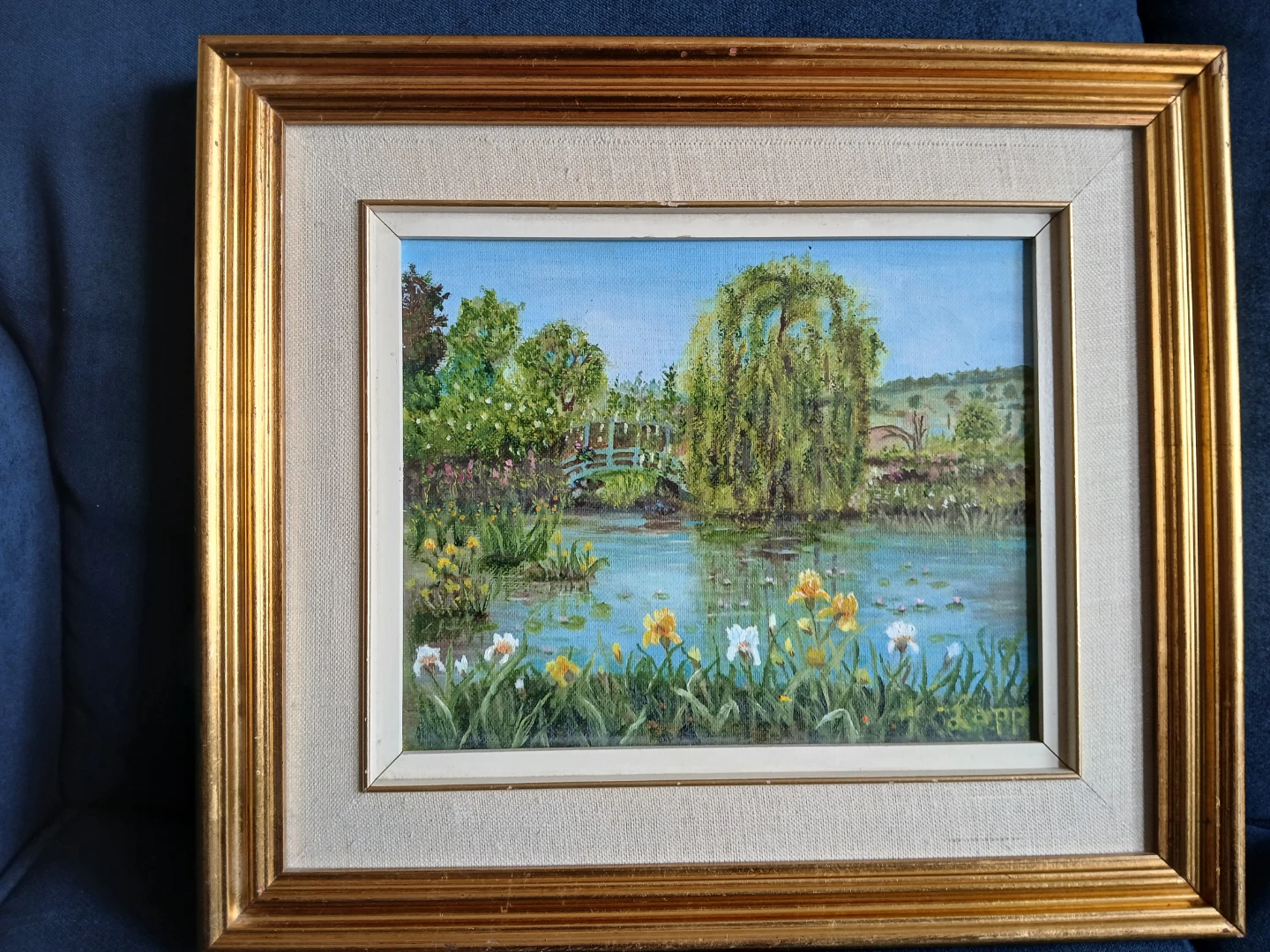 Original Oil Painting "Monet's Garden" by Peggy Lunn