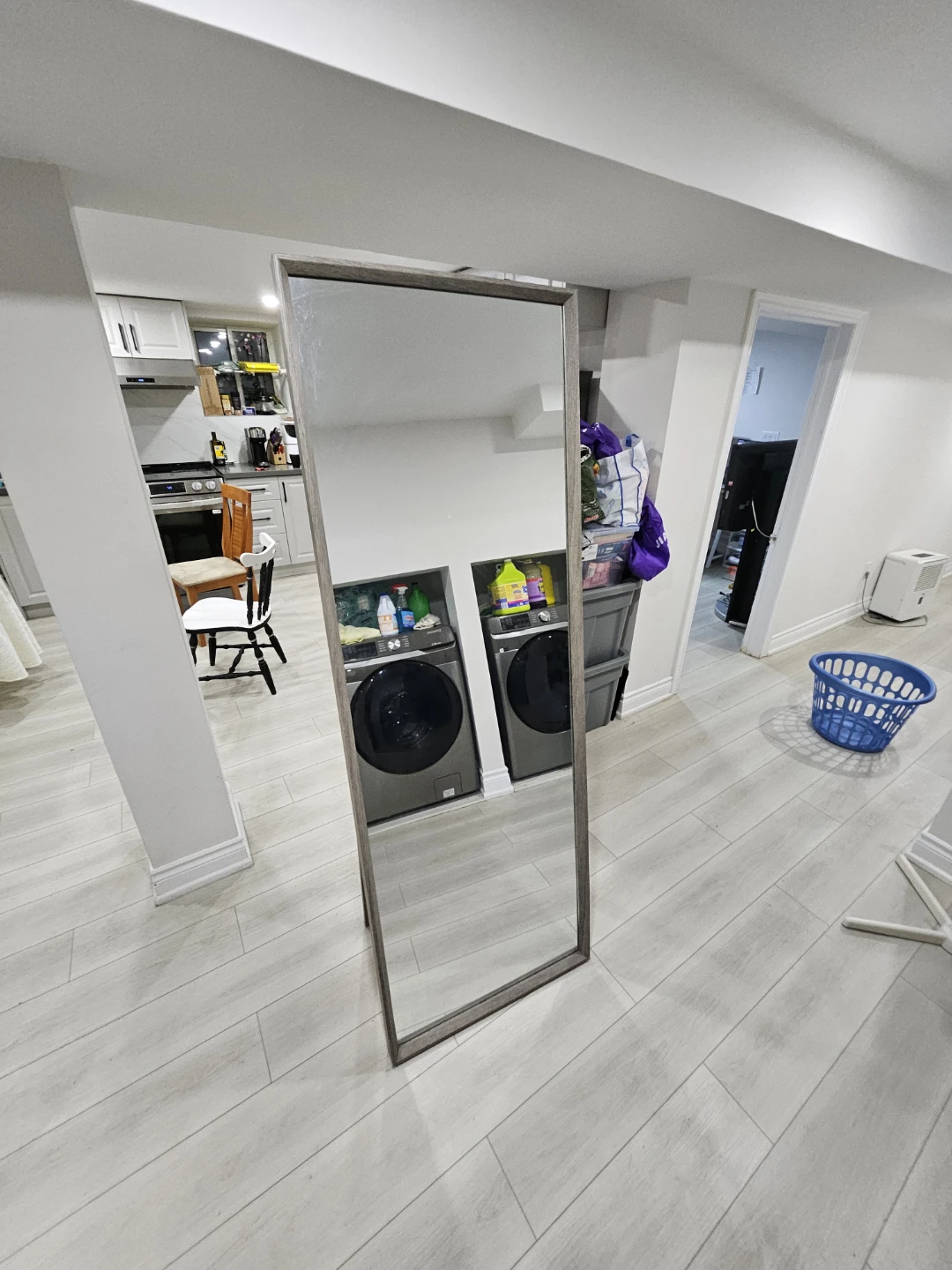 Full-Length Floor Mirror with Grey Frame - photo 2