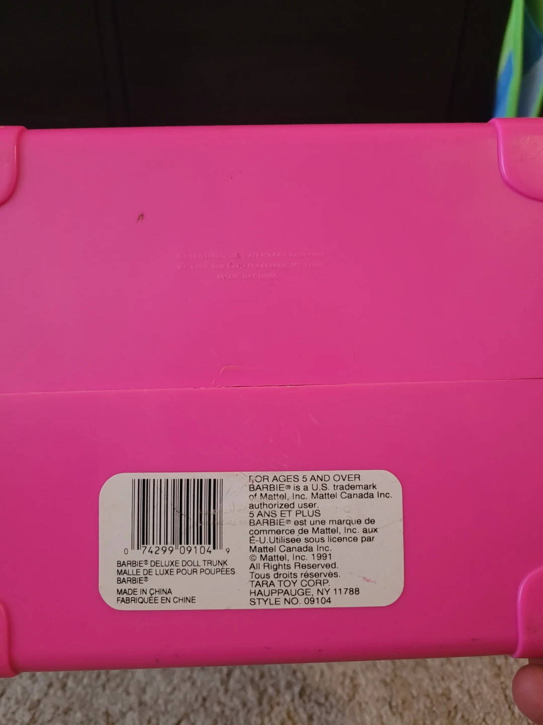 Vintage Mattel Barbie Deluxe doll trunk carry case 1991 - photo 4
