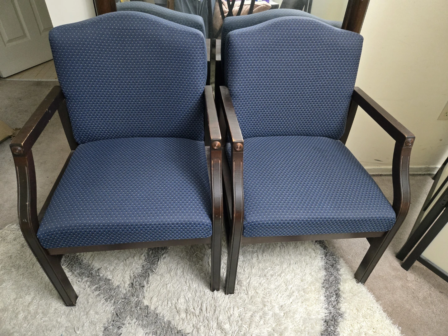 A pair of Blue Armchairs