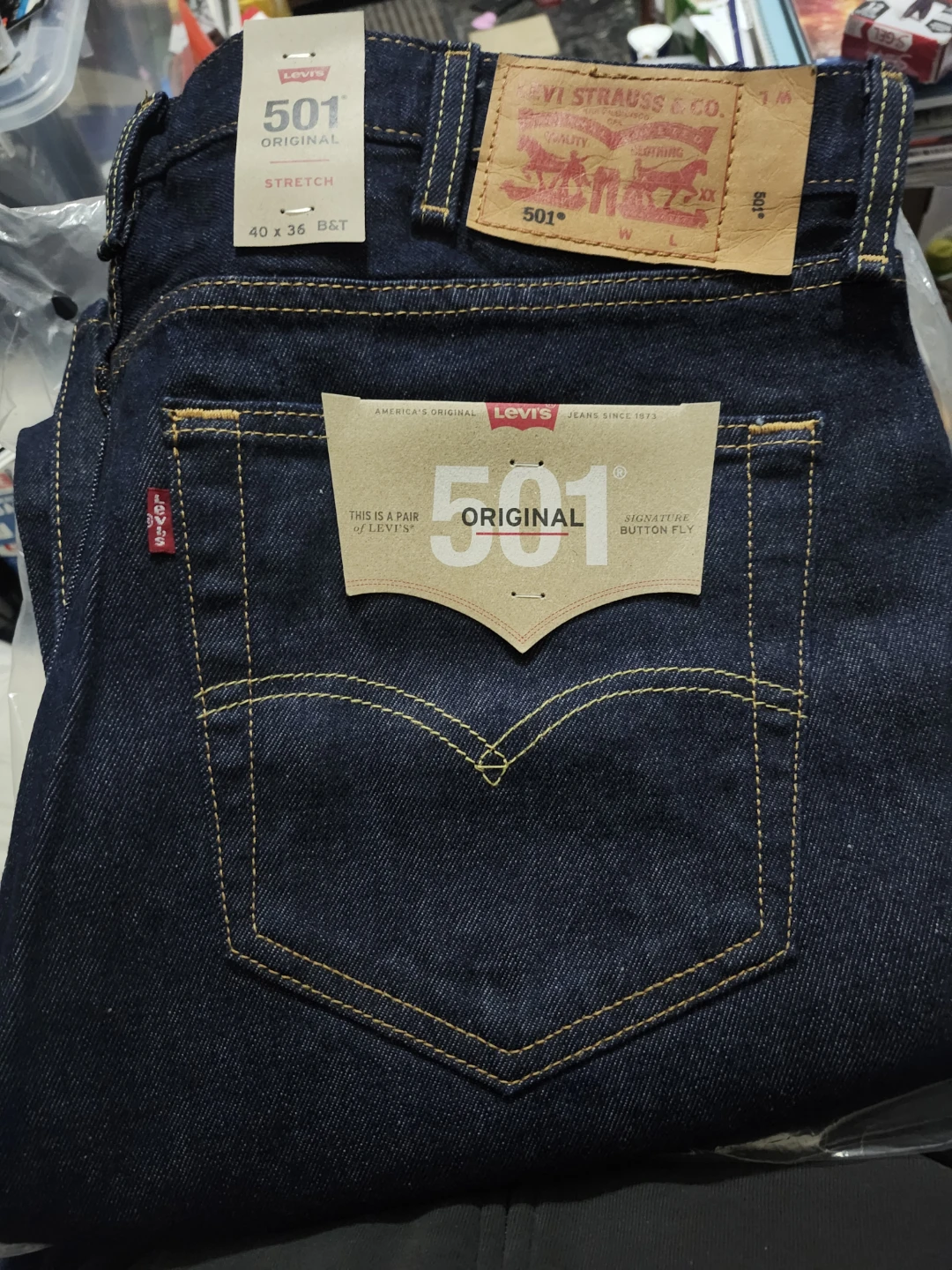 Levi's 501 Original Stretch Jeans 40x36
