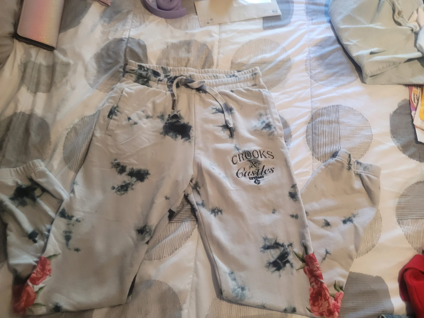Crooks & Castles Tie-Dye Floral Sweatpants - photo 4