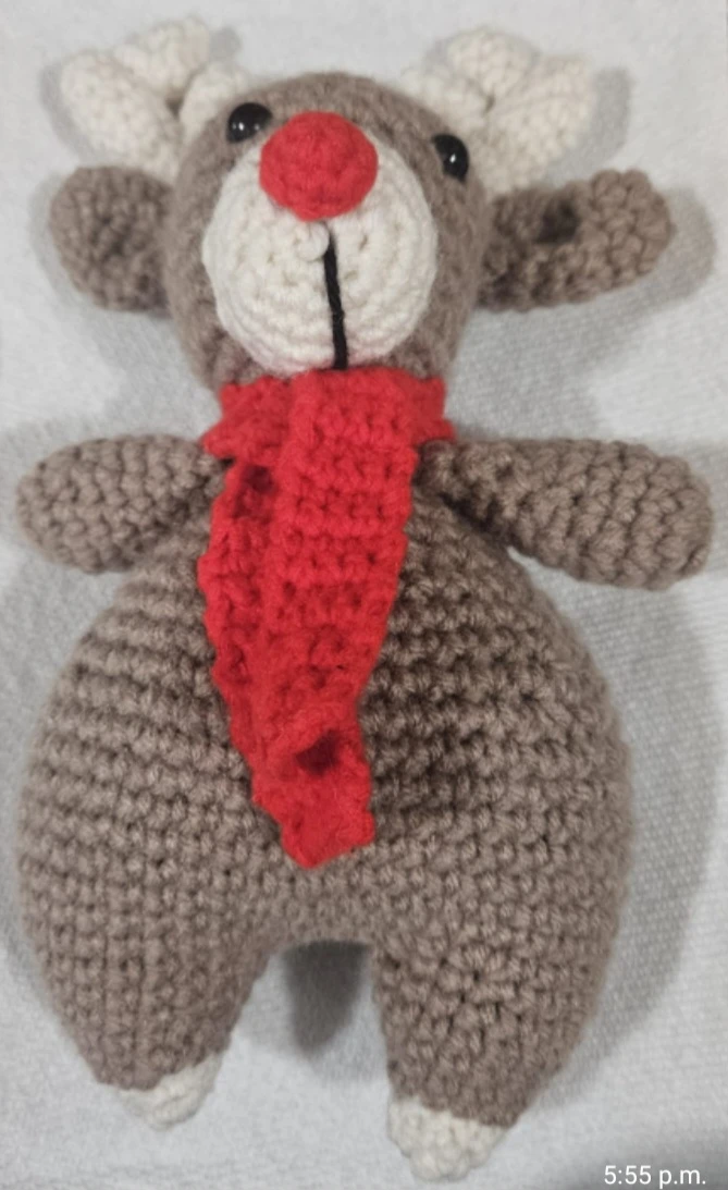Handmade Crochet Reindeer Plush