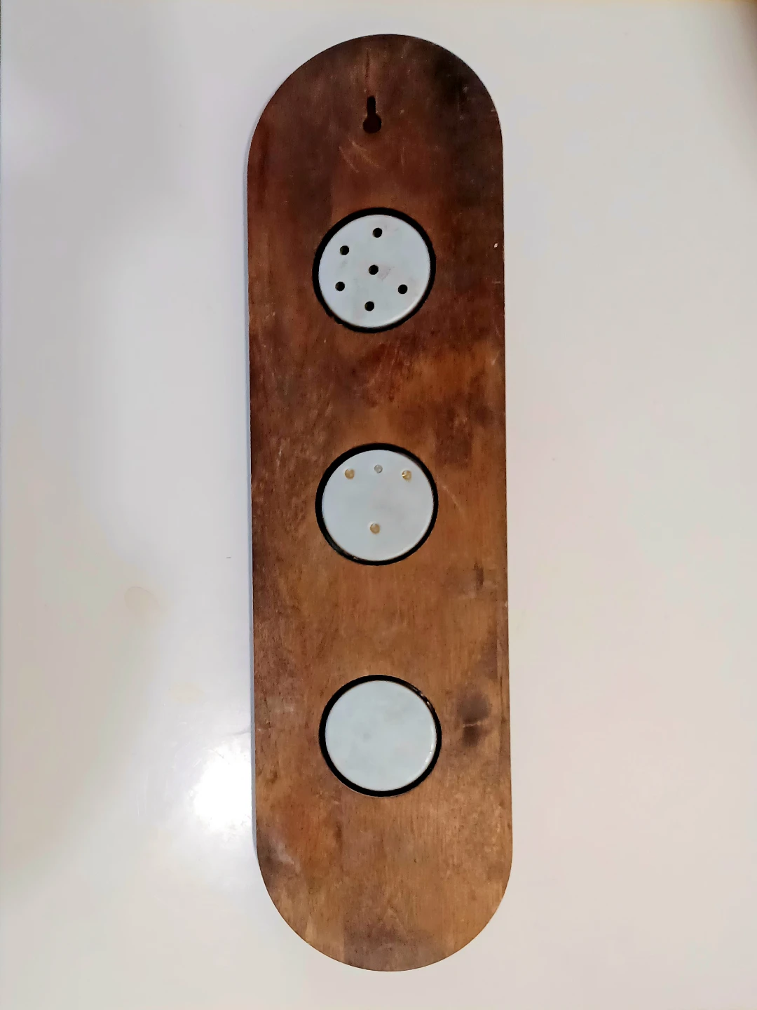 Vtg French Weather Station Mahogany Wood Wall Plaque - photo 2