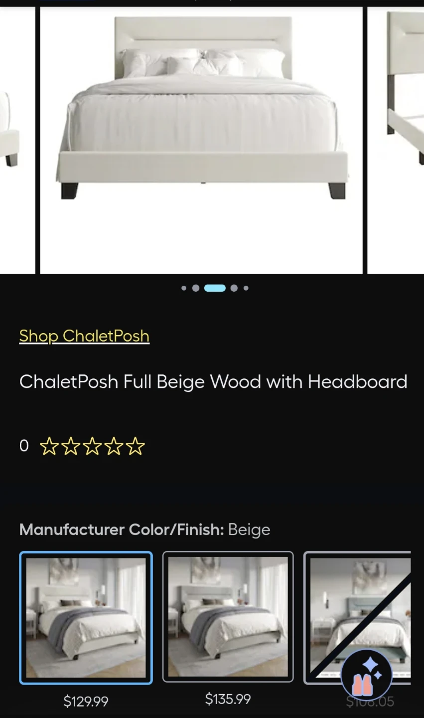 ChaletPosh Full Beige Wood Bed Frame with Headboard
