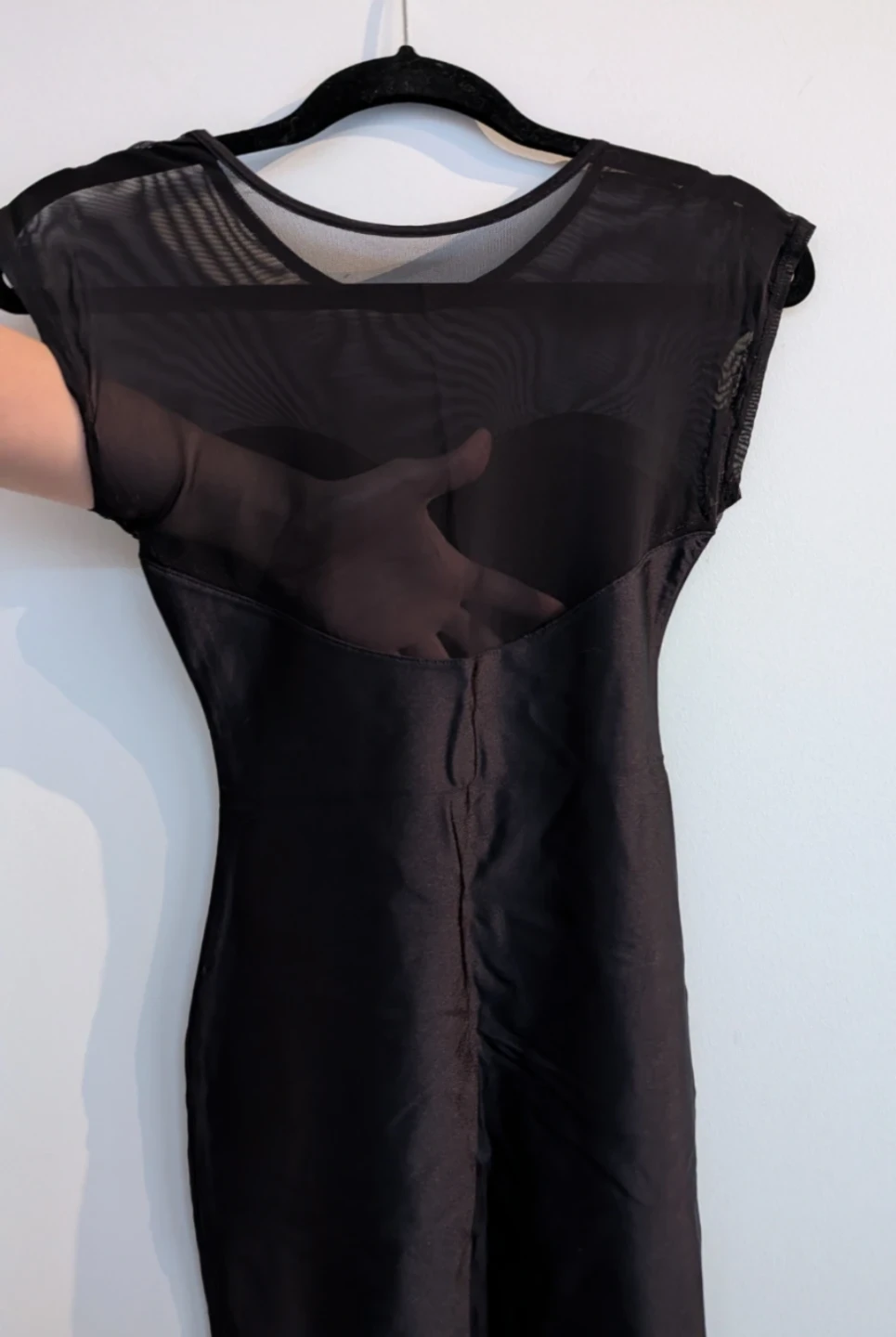 American Apparel Black Mesh Neckline Sheath Dress - photo 2