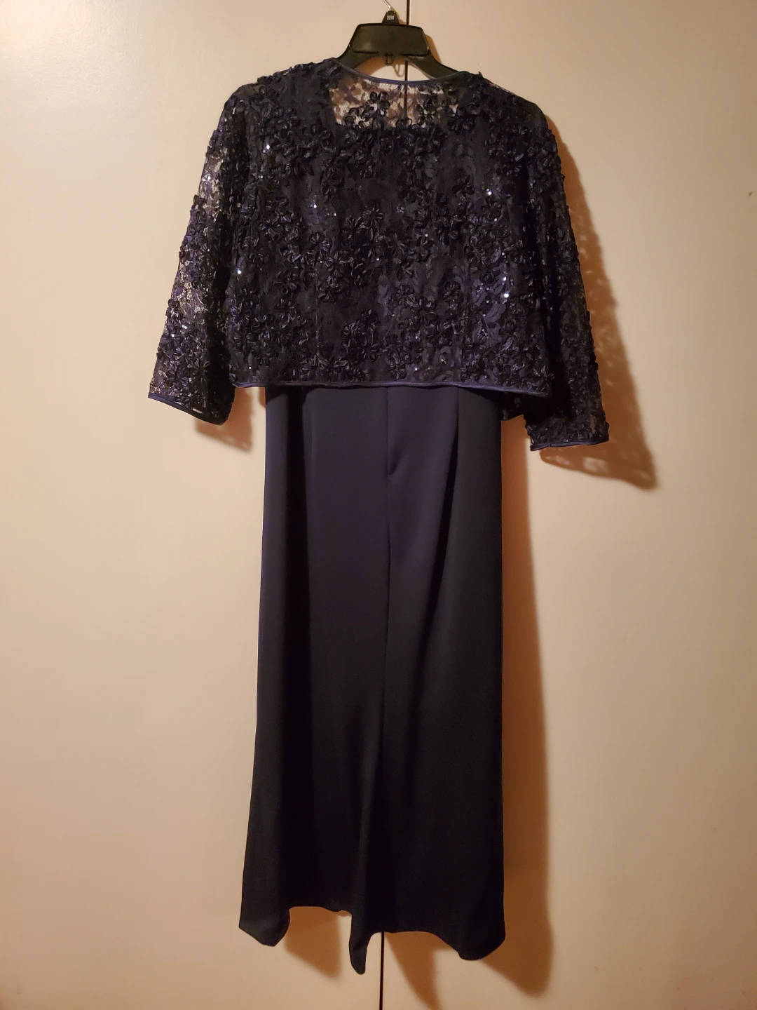 LAURA PLUS Navy Lace Embellished Dress and Jacket Set Size 20 - photo 3