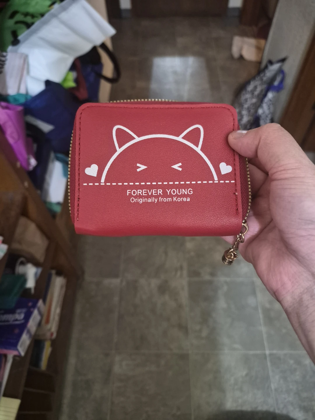 Red Forever Young "Cat" Wallet