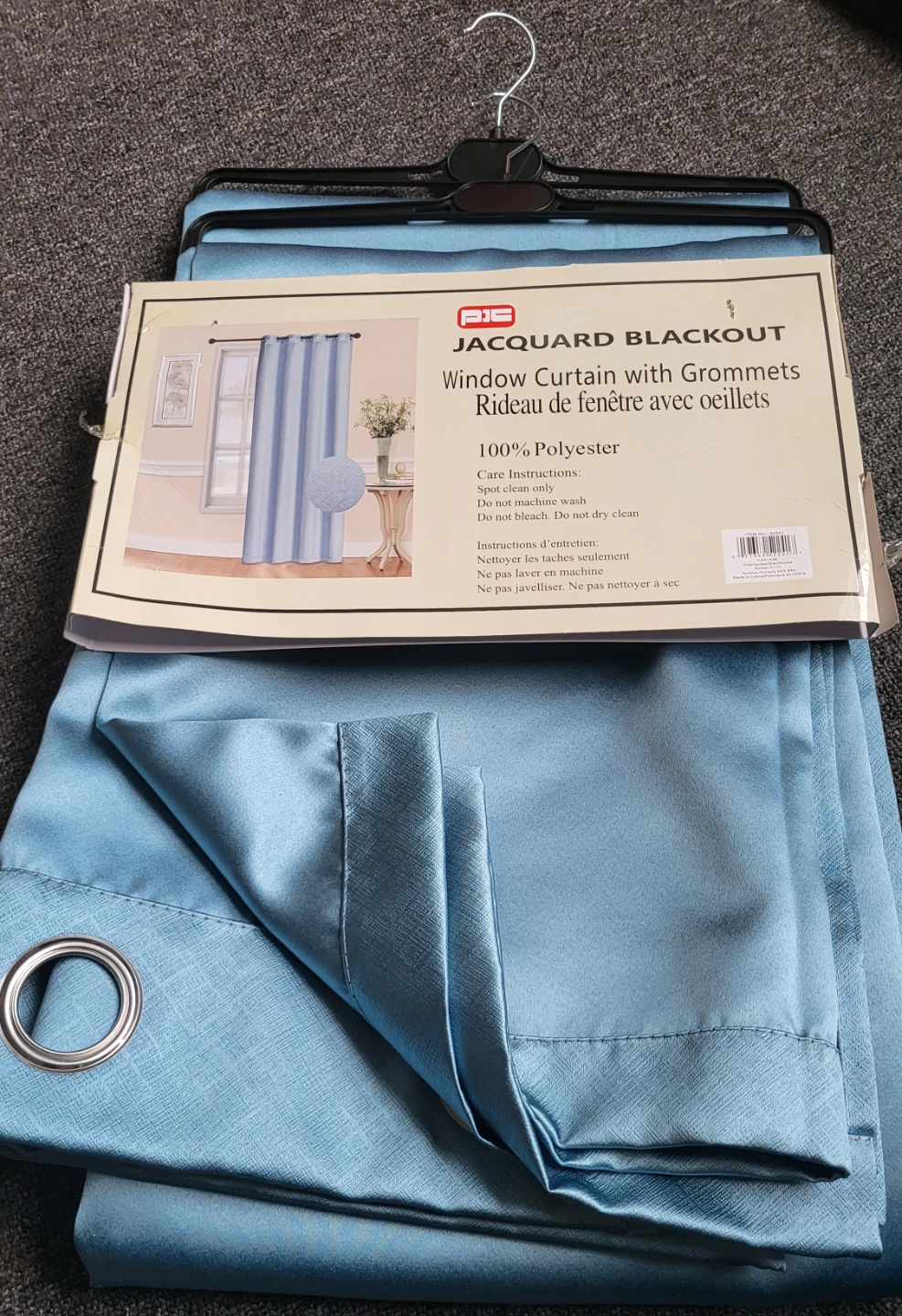 Jacquard Blackout Window Curtain with Grommets - photo 2