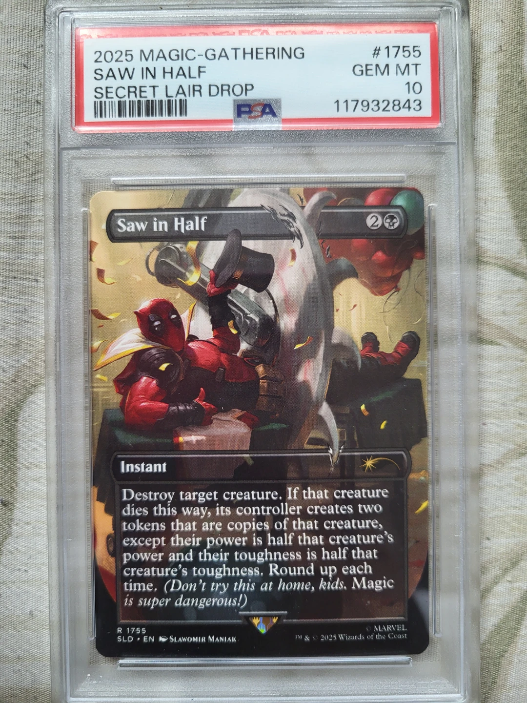 Magic The Gathering Saw in Half Secret Lair Drop Card