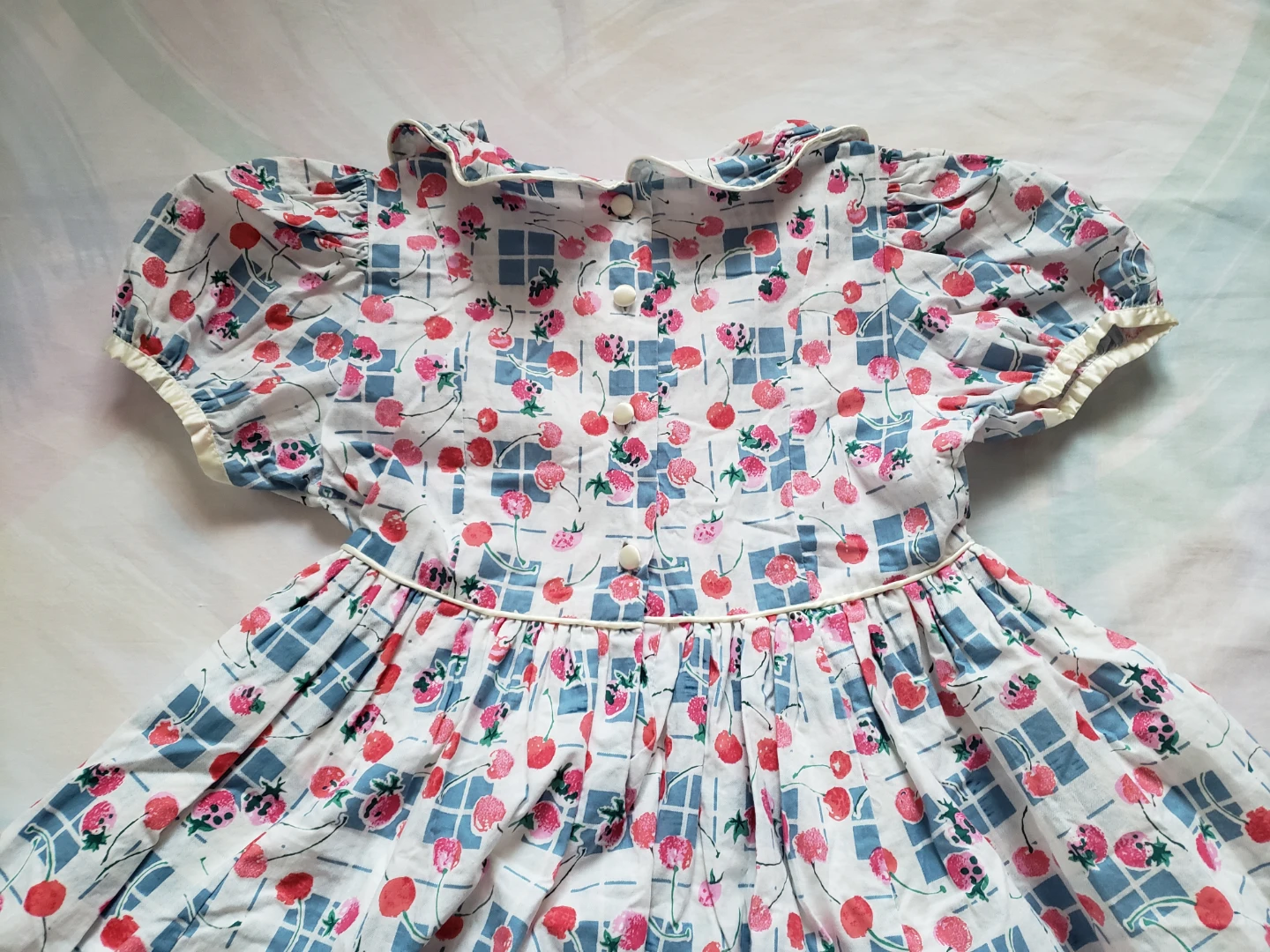 Vintage Cherry Print Girl's Dress - photo 4