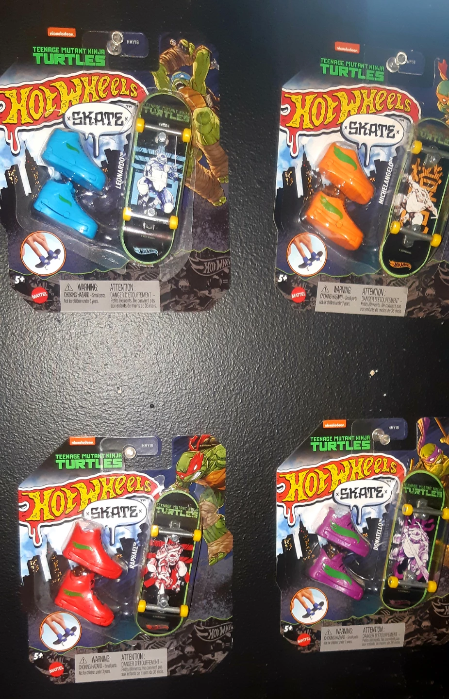 ALL 4 FOR $15! Hot Wheels TMNT Skateboards