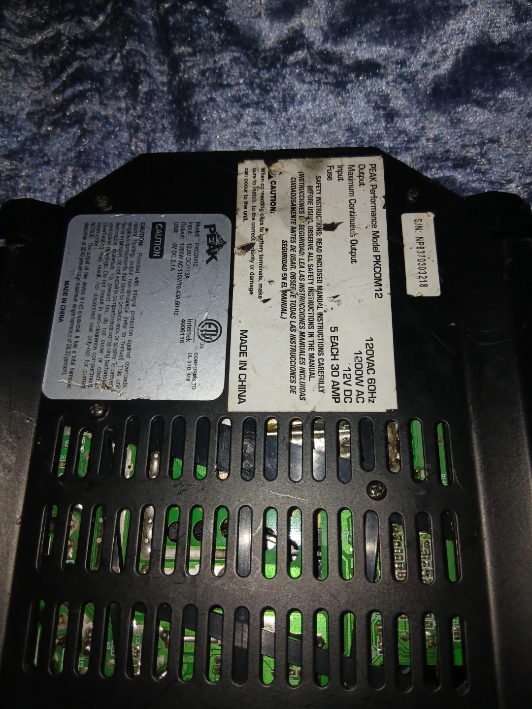 Peak Performance PKCOM12 1200W Power Inverter - photo 4