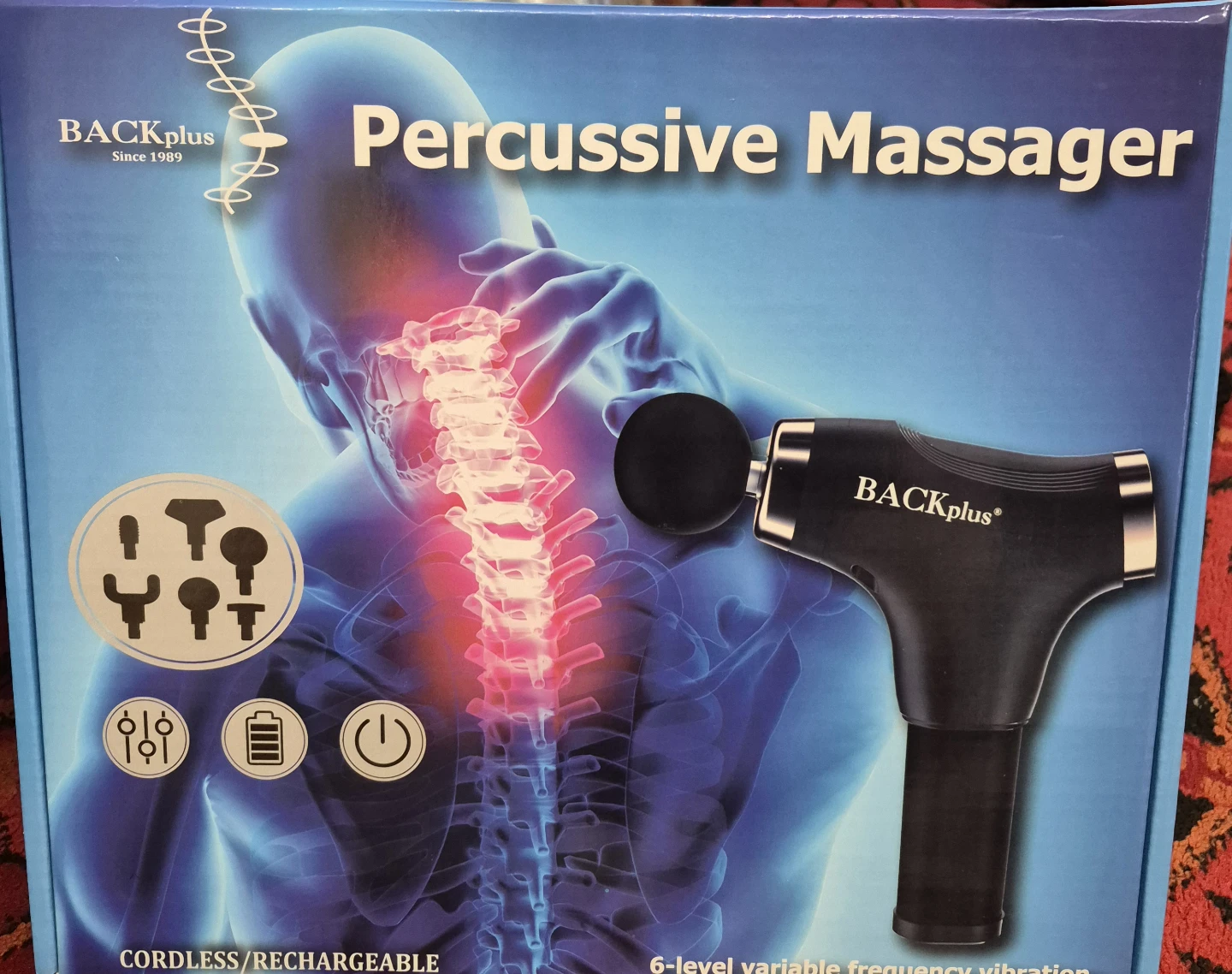 BACKplus Percussive Massager - Cordless & Rechargeable
