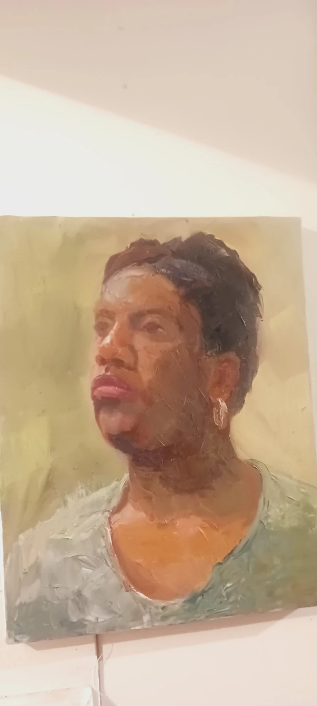 Original Oil Painting Portrait of a Woman by J. Langford, 2004 - photo 2