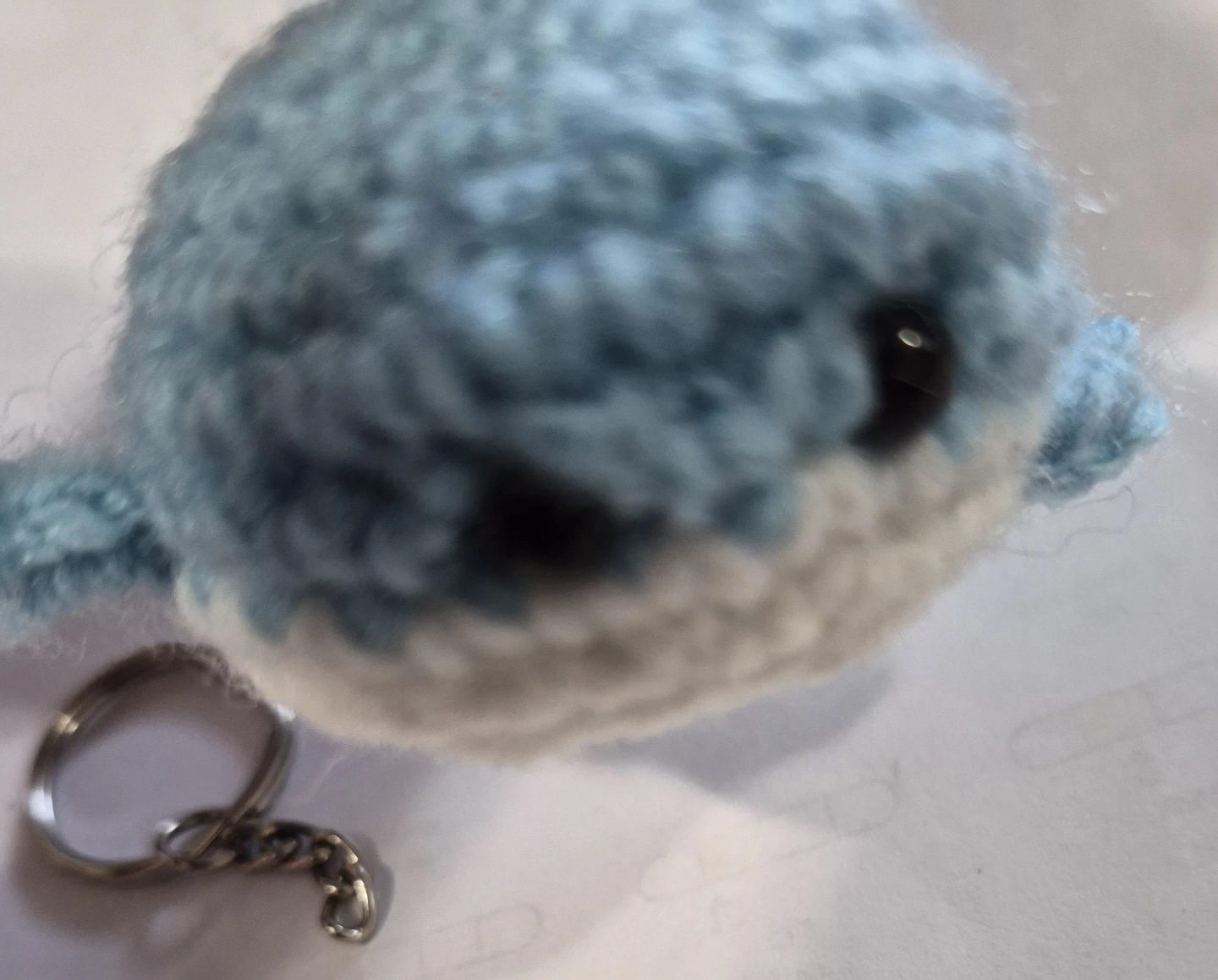 Crocheted Blue Shark Keychain - photo 5