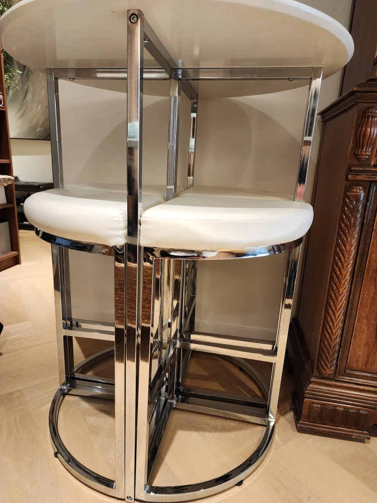 Round Table with 4 Stools - photo 4