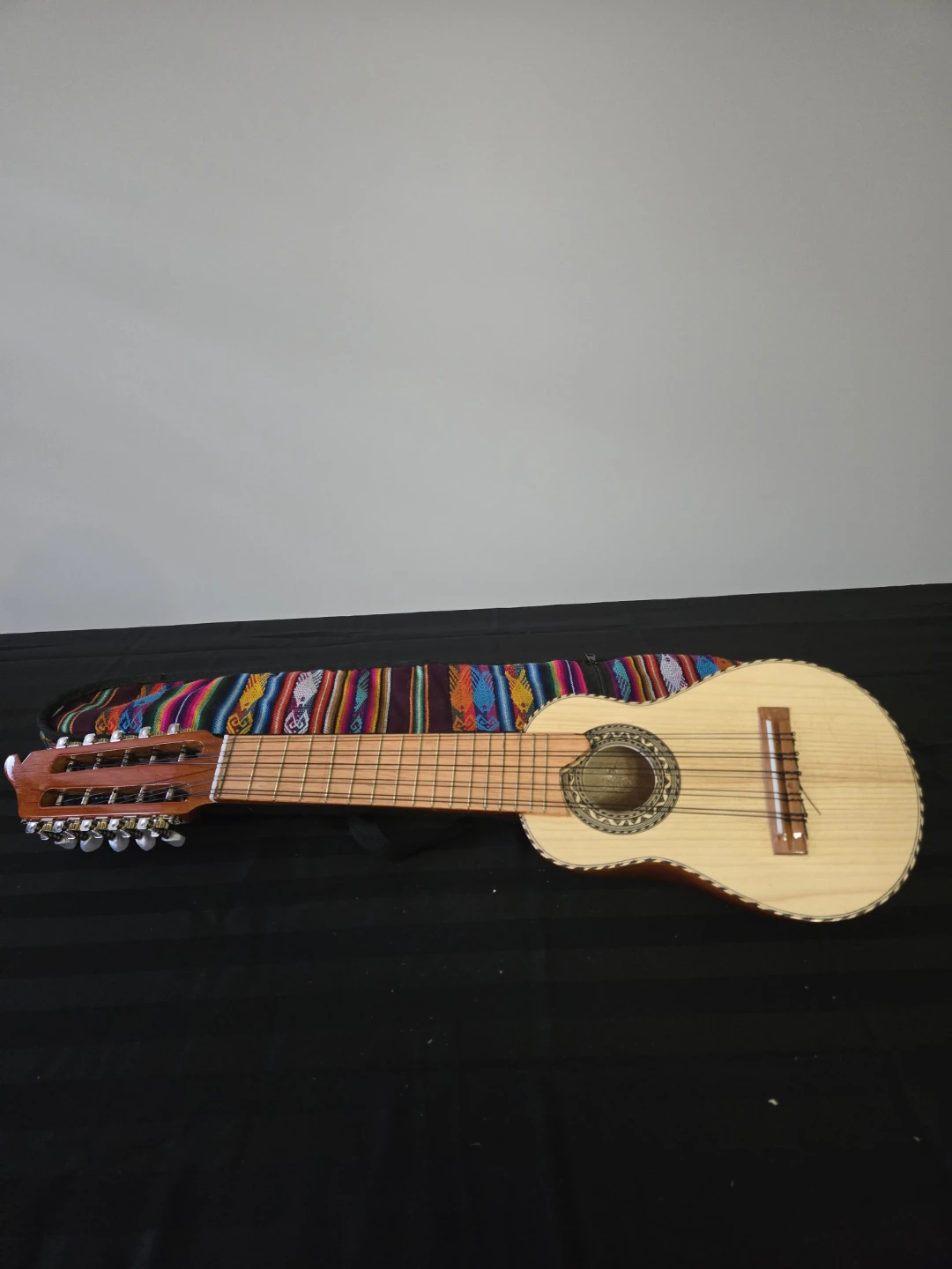 Ecuadorian Charango with Embroidered Gig Bag