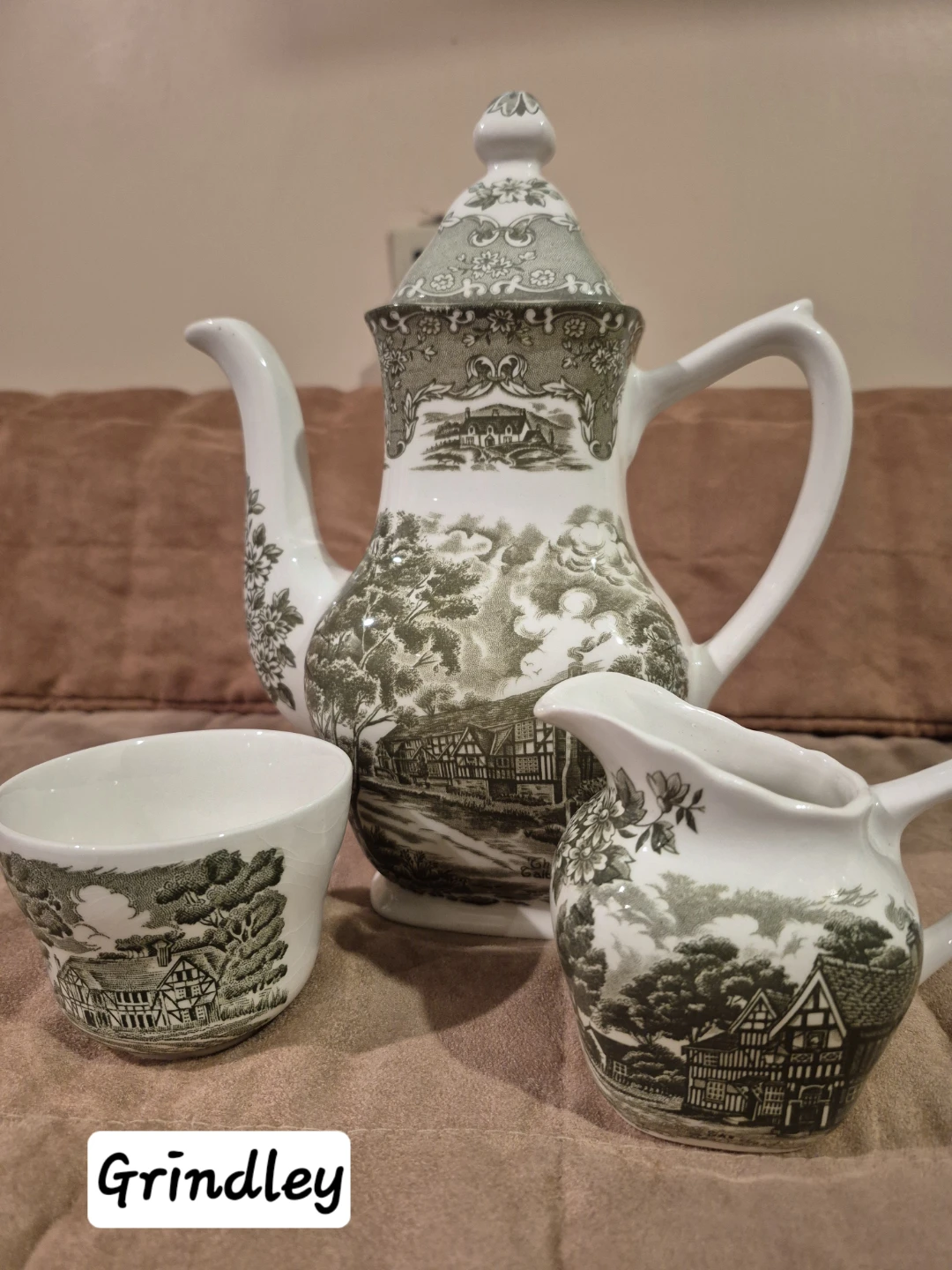 Grindley Tea Set - Teapot, Creamer & Sugar Bowl