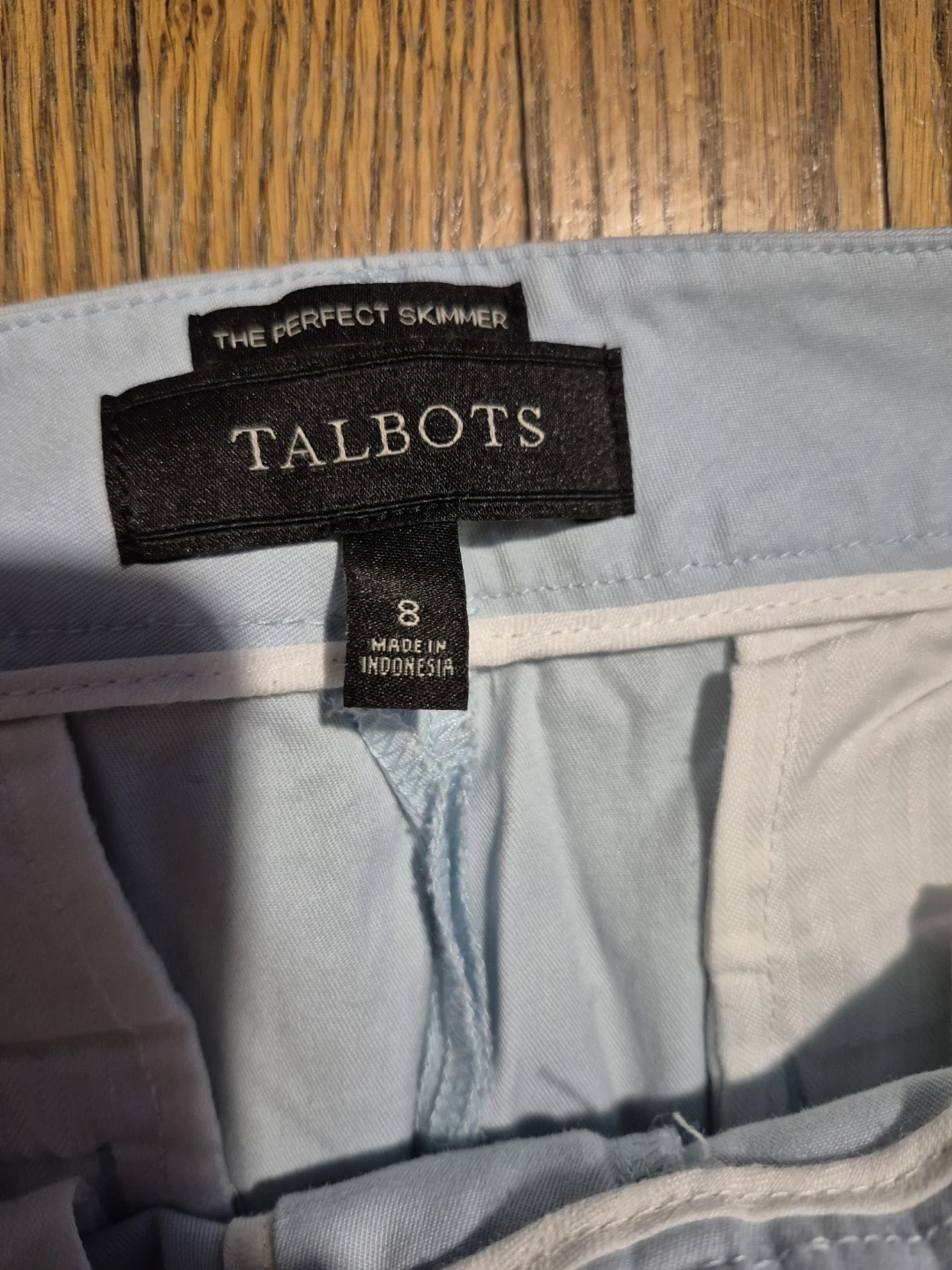 Talbots The Perfect Skimmer Capris Size 8 Light Blue - photo 2