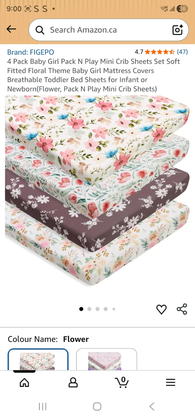 4 Pack Baby boy and Girl Pack N Play Mini Crib Sheets Set .....